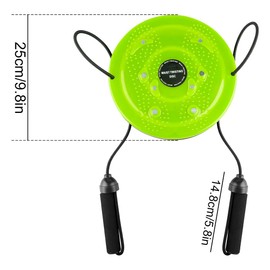 Thyonta Slimming Waist Twisting Disc Cord Pulling Magnetic Foot Massage Abdominal Plate Can be Used as Home GYM Equipment（Green）