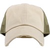 KBETHOS® Vintage Adjustable Mesh Trucker Baseball Cap, Stone Khaki