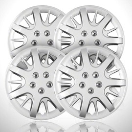 Elite Auto Chrome 4-Pack of 16' Push-on Silver Hubcaps fit for Impala 2000-2011