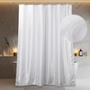 Popkozzi Silver White Glitter Shower Curtain: Sparkle Bling Shiny Washable