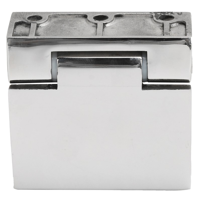 Curved Single‑Sided Hinge Stainless Steel Bathroom Hinge for Tempered 8‑12mm