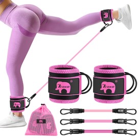 Resistance Bands Set, Ankle Resistance Bands with Cuffs, Exercise Equipment for Women Legs and Glutes, Resistance Band Women, Elastic Bands Work Out Equipment for Home