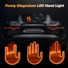 LED Hand Finger Light Car Gesture Light with Remote Control,