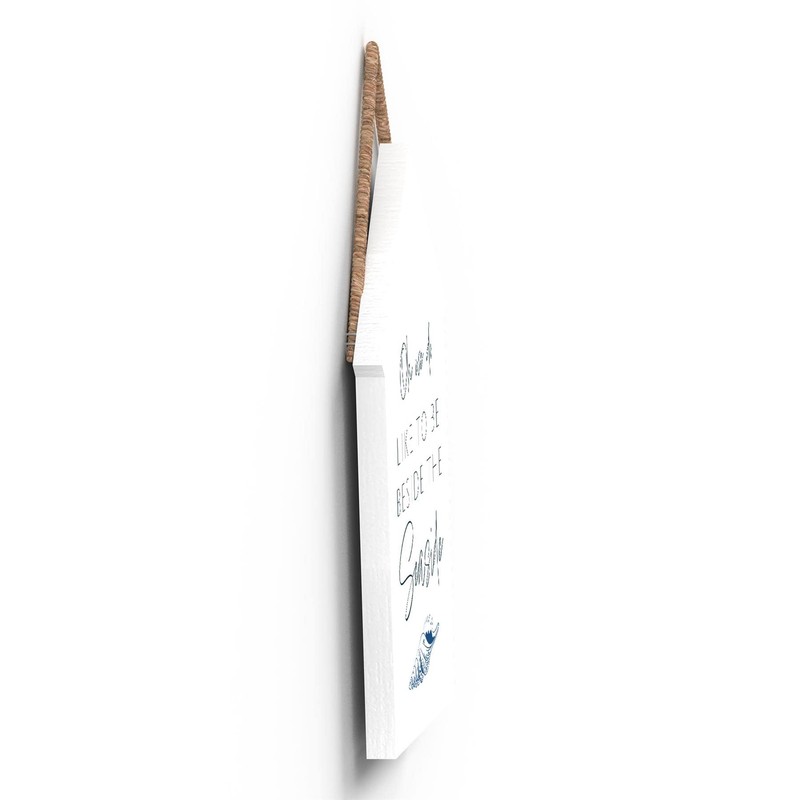 Global Designs Beside The Seaside Coastal Blue Nautical Sign Wooden