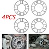 Anhoer 4Pcs Aluminum Alloy Wheel Spacers 5mm Universal Wheel Accessories