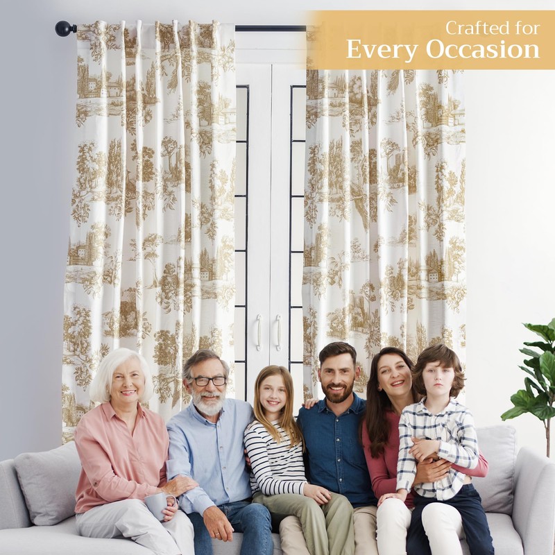 Maison d'Hermine Curtains for Living Room 100% Cotton 84 inch