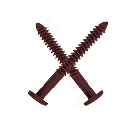 Window Shutters Panel Peg Lok Pin Screws Spikes 3 inch 16 Pack Fasteners (Burgundy/Wineberry) Exterior Vinyl Shutter Hardware Strongest Made in USA