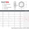FASTON Hex Nuts M3 Low Shape Stainless Steel A2 V2A