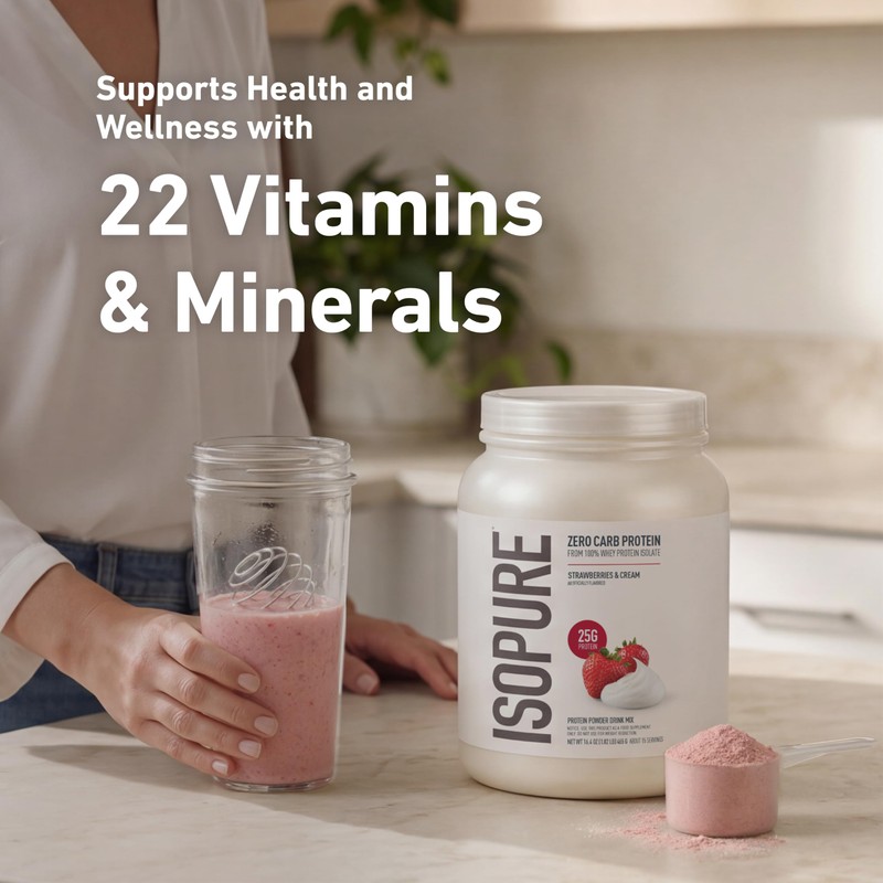 Isopure Zero Carb 100% Pure Whey Isolate Protein Powder, Gluten