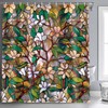 NTETSN Abstract Window Floral Bathroom Shower Curtain Stained Glass Window