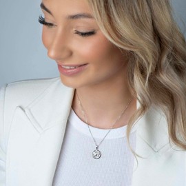 MATERIA by Matthias Wagner Zodiac Sign Pendant Silver 925 Women's Men's Necklace Rhodium-Plated, Sterling Silver