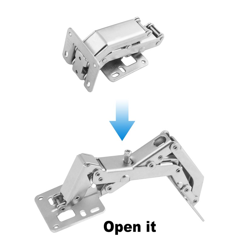 4 Pairs 170 Degree Cabinet Door Hinge, Concealed Hydraulic Adjustable