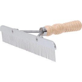 Weaver Leather Blunt Tooth Comb Wood Handle Stainless Steel Blade
