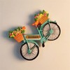 Holland Netherlands Souvenir Fridge Magnet, 3D Resin Bicycle with Tulip
