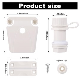 26pcs Cooler Hinge and Latch Kit Compatible with Igloo, Cooler Replacement Parts Include Hinge Latches Drain Plug Rubber Plug Screws Accessories for Ice Chest & Freezer Part Replacement or Repair