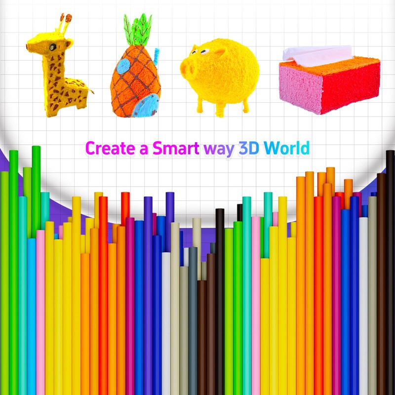 Topus 150Pcs 3D Pen Filament Refills Compatible with 3Doodler Start+