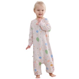 MICHLEY Baby Sleeping Sack with Legs Cotton Long Sleeve Toddler Wearable Blanket Sleeping Bag 18-30 Months, Rabbit