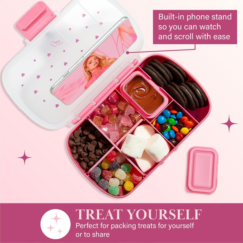 Paris Hilton 2-Pack Bento Style Snack Boxes, 7-Compartment Lunch Containers