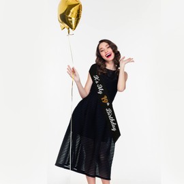 It’s My 19th Birthday Sash - Black Sash with Foil - Cheers to 19th Birthday Sash- 19th Birthday Accessories for Boy and Girl