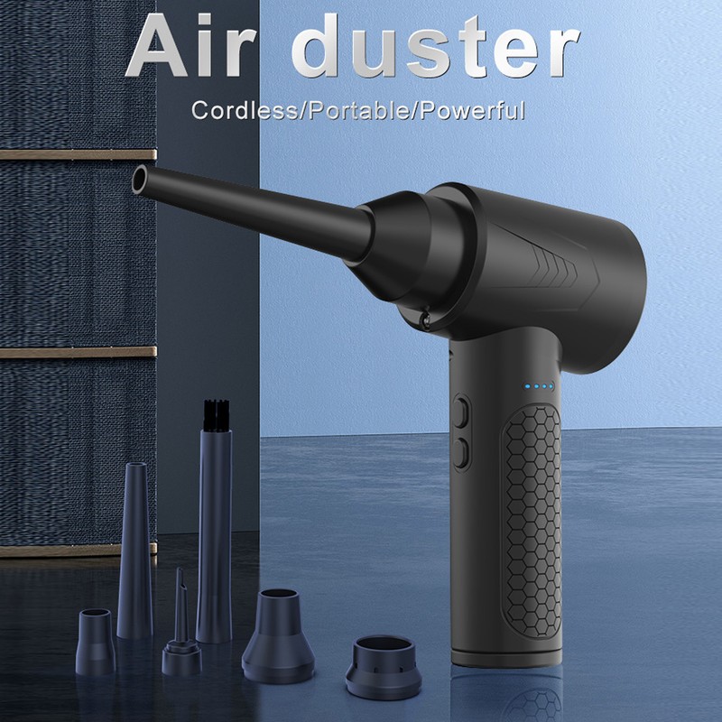 Electric Air Duster Multifunctional 3 Speed Adjustable 6000mAh 55000RPM Cordless