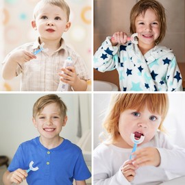 FOMIYES 4 Piezas Cepillo De Dientes Para Niños Cepillo De Dientes Práctico Cepillo De Dientes En Forma De u Cepillo De Dientes Portátil Herramienta De Limpieza De Dientes Abs