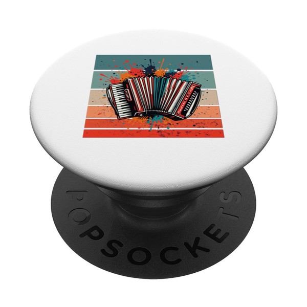 Akkordeon-Musiktasten, Farbspritzer, energetische Farbe PopSockets Klebender PopGrip