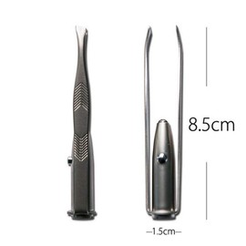 Eyebrow Hair Removal Tool Illuminating Kit Eyebrow Tweezers with LED light (2 SET)