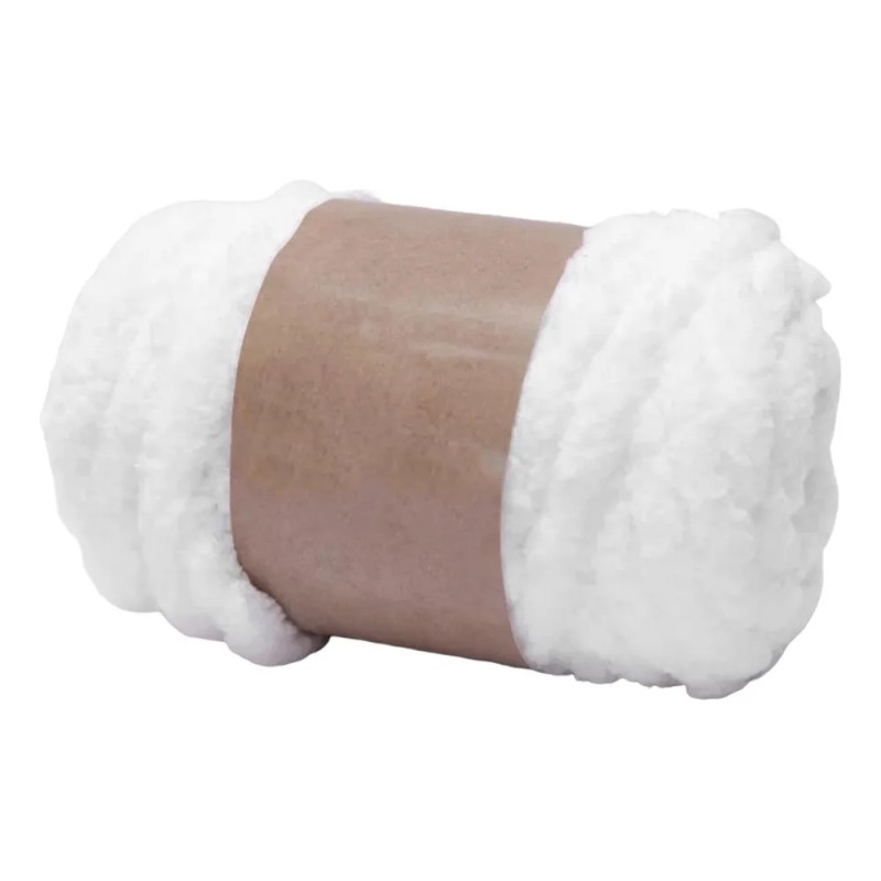 Hilo De Lana Grueso Para Ganchillo, Hilo Tubular Blanco //