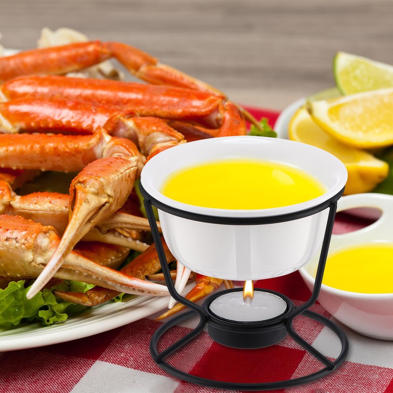 Rossesay 40 Pcs Ceramic Butter Warmers for Seafood Set 4.7oz