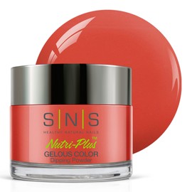 SNS Nail Dip Powder, Gelous Color Dipping Powder - Andean Wonder (Orange/Coral, Cream) - Long-Lasting Dip Nail Color Lasts up to 14 days - Low-Odor & No UV Lamp Required - 1 Oz