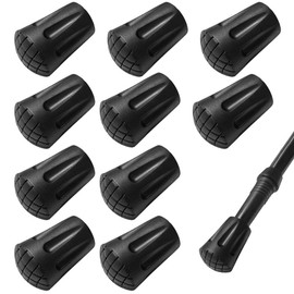 GLOWZEN Wrecking Pole Cap, Rubber Cap, Set of 10, Replacement for Climbing, Skiing, Walking, Hiking, Lightweight, Abrasion Resistant, Universal Type, Replacement Parts