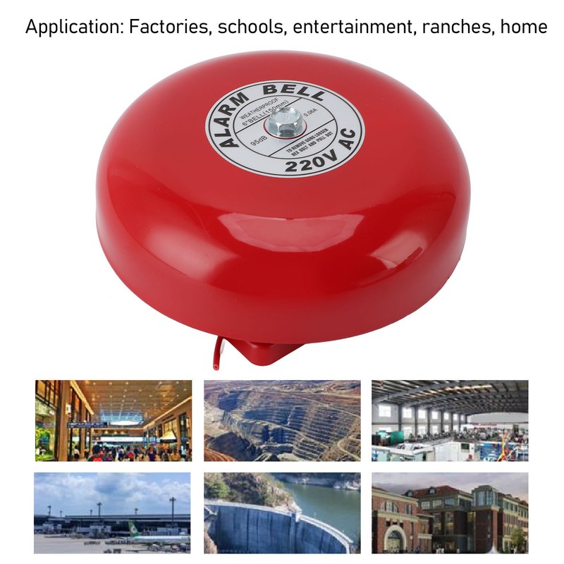 Fire Alarm Bell High Sensitivity Super Loud Sound Electric Round