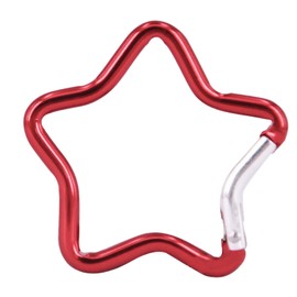 Cute Star Shaped Carabiner Clip Aluminum Alloy Keychain,Star Small Carabiner Clip,Spring Snap Key Chain Backpack Clips Heavy Duty Carabiner Lightweight Aluminum Alloy Keychain Clip (Red)