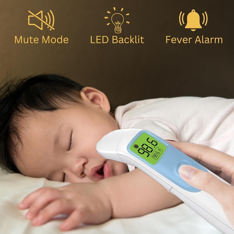 Kiddieware Ear and Forehead Baby Thermometer for Infants to Adults