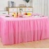 10-Parks Tulle Table Skirt-5 Pack Pink Table Cloths for Parties
