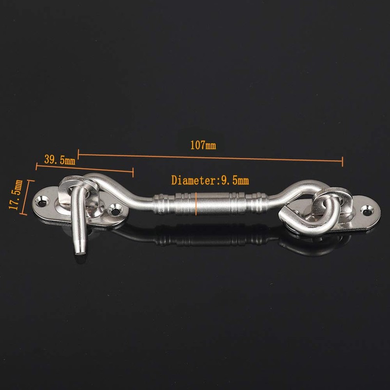 BuxiuGK 2 Piece Heavy Duty Cabin Hook Eye Door Latch