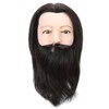Salon Male Mannequin Head Human Hair Practice Hairdressing Training Head