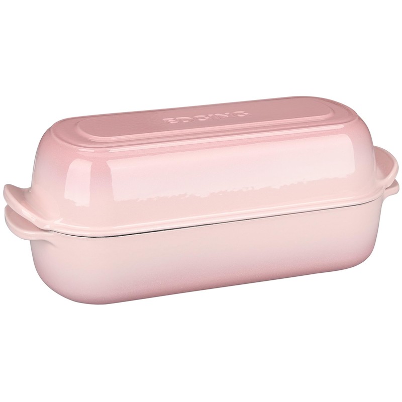 Enameled Cast Iron Loaf Pan with Lid, Dutch Oven Bread
