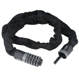 STEELMIGHT 5 Digit Dial Key Chain Lock for Anti-theft Bicycle Bike Lock 6mm High Strength Chain 22.5 oz (640 g) Lightweight Design High Strength Zinc Alloy Cylinder Portable Convenient Security