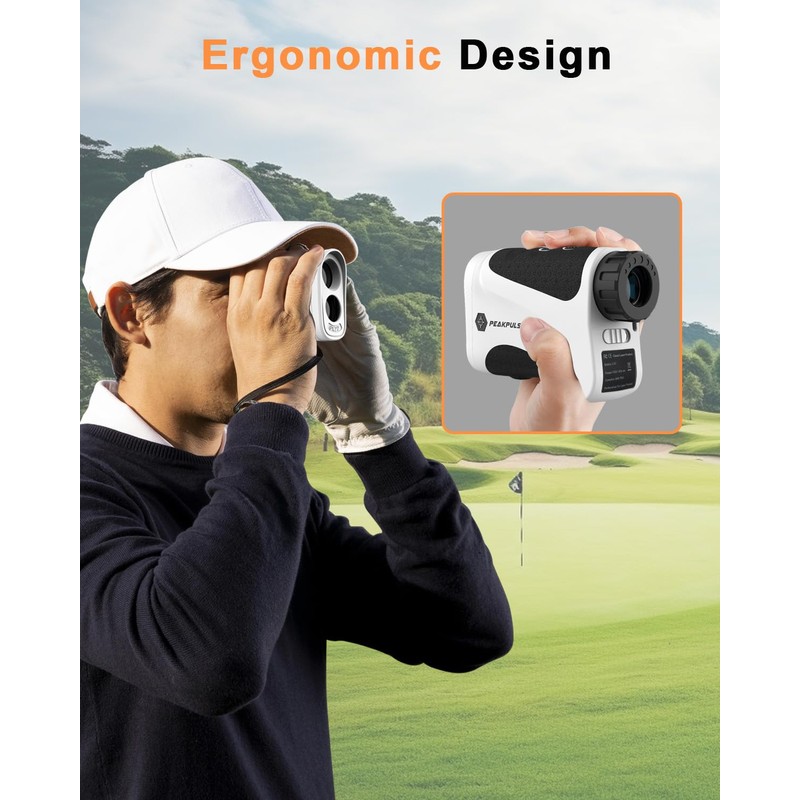 PEAKPULSE Golf Range Finder,1700 Yards Golf Rangefinder with Slope Compensation