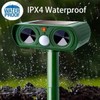 2PACK Ultrasonic Animal Repellent Outdoor Solar Animal Repeller with Motion