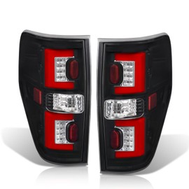 AJP Distributors LED Tube Bar Tail Lights Driving Parking Signal Stop Brake Lamps Assembly Pair Set Left + Right Compatible/Replacement For F-150 F150 2009 2010 2011 2012 2013 2014 09 10 11 12 13 14