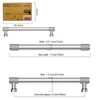 Amerdeco 10 Pack Brushed Satin Nickel Knurled Cabinet Pulls 6.3