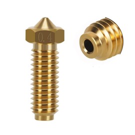 Kobra 3 Brass Nozzle 0.2-1.0mm Multi-Size Upgrade High Flow Volcano Nozzle High Temperature High Hardness Wear Resistant Nozzle for Anycubic Kobra 3 Nozzles Hot End Kit (0.4mm)