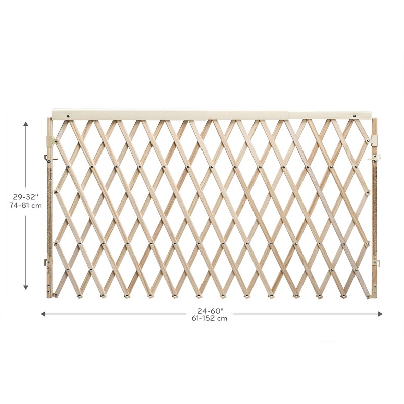 Evenflo Expansion Walk-Thru Room Divider Baby Gate, Natural Wood
