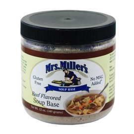 AmishTastes Mrs. Miller's Beef Flavored Soup Base, Gluten-Free, No MSG, 12 oz. (Pack of 2)