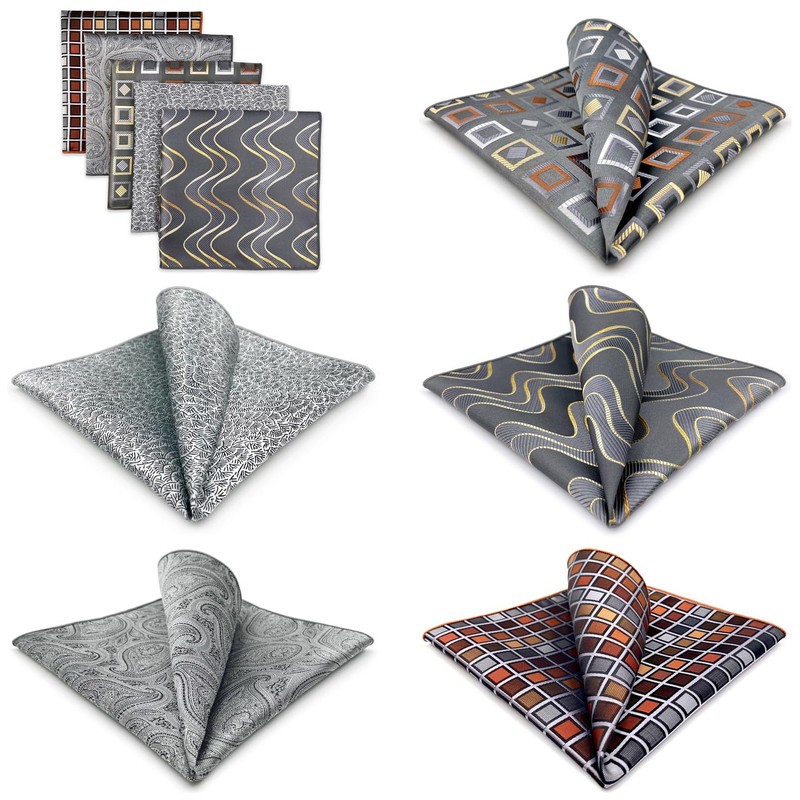 Shlax & Wing Men's Pocket Square Set of 5 Business