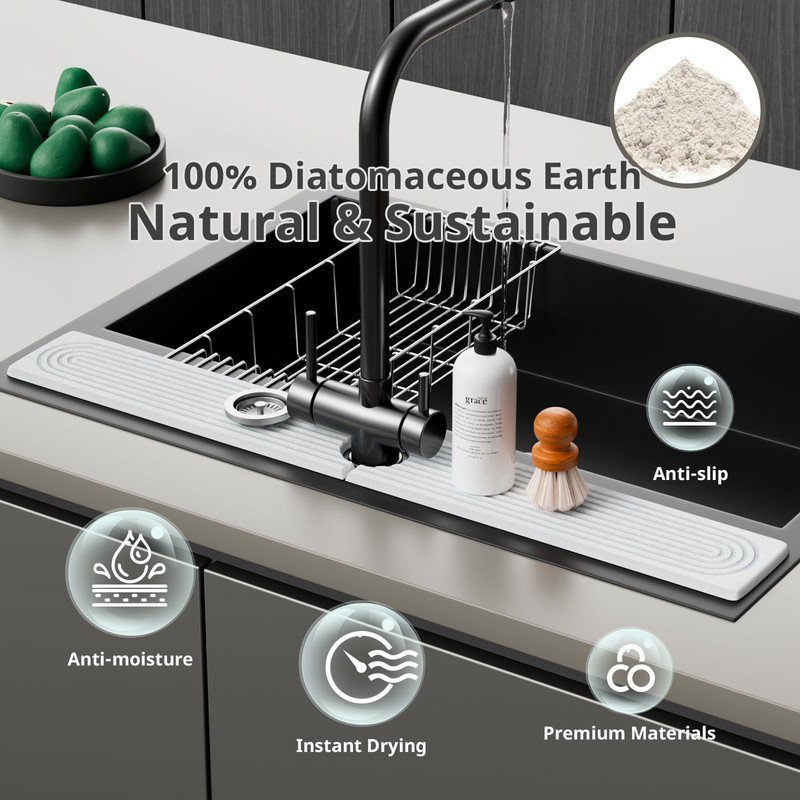 Slow Slog Quick Dry Sink Splash Guard - 30" Instant