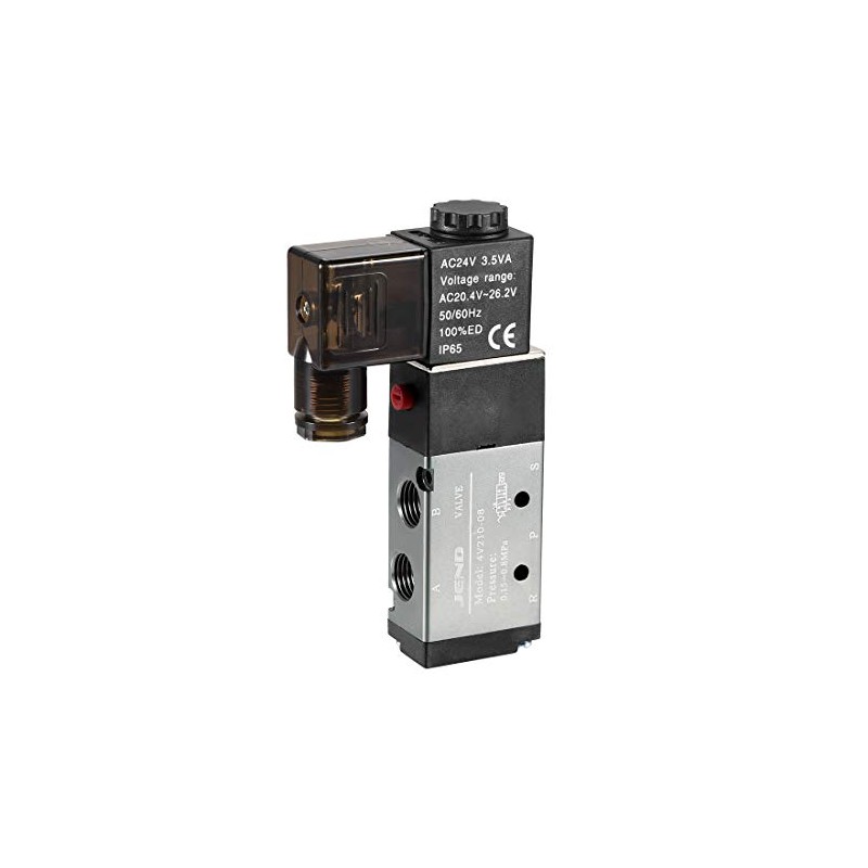 uxcell AC 24V 5 Way 2 Position 1/4" PT,Pneumatic Air