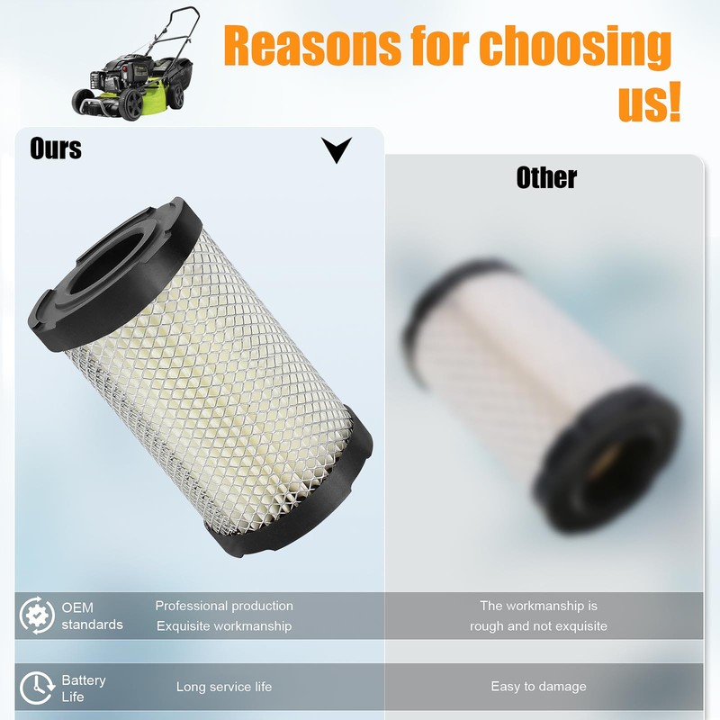 QAZAKY 6PCS Air Filter Compatible with Tecumseh 35066 OVRM105 TC200